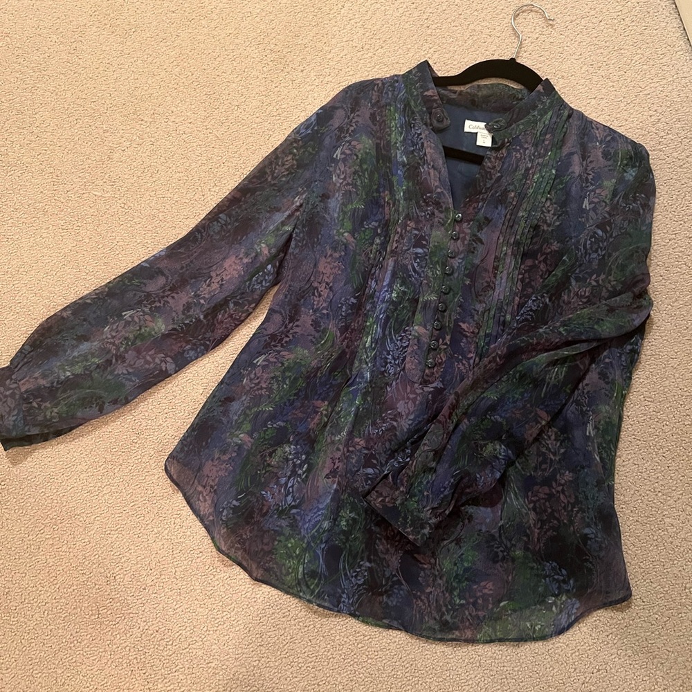Coldwater Creek Women’s Colorful Blouse L